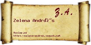 Zelena András névjegykártya